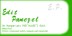 edit panczel business card